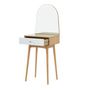 Voir la diapositive 2 : Coiffeuse avec miroir et grand tiroir L 50cm MARIE