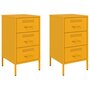 Voir la diapositive 2 : VIDAXL Tables de chevet 2 pcs jaune moutarde 36x39x68 cm acier