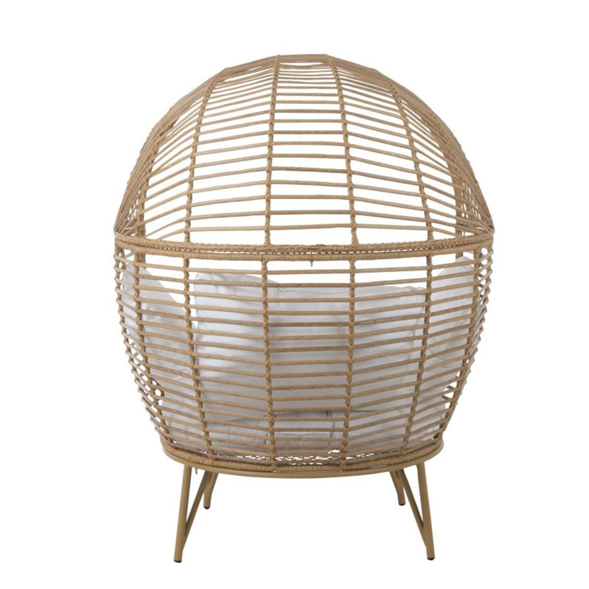 Voir la diapositive 3 : J-LINE Fauteuil design ovale  aciera  148cm naturel