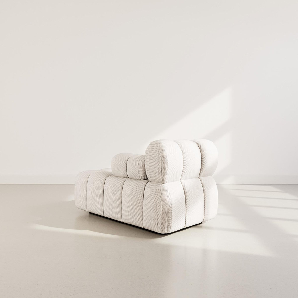 LISA DESIGN Ruby - module d'assise méridienne droite en velours texturé