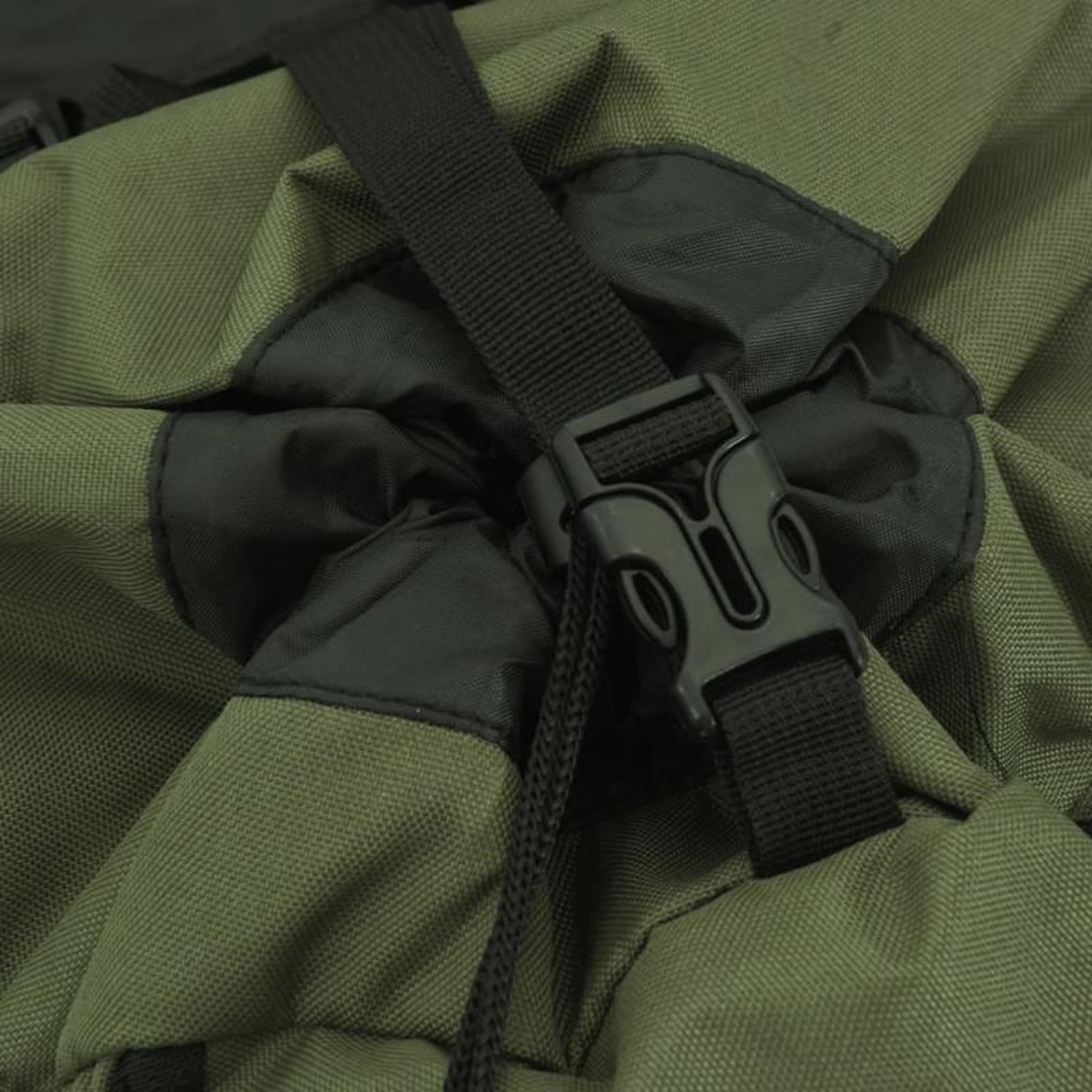 Voir la diapositive 6 : VIDAXL Sac à dos de randonnée vert armée 80 L tissu oxford