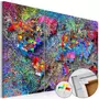 Paris Prix Tableau en Liège  Carte du Monde - Colourful Whirl 