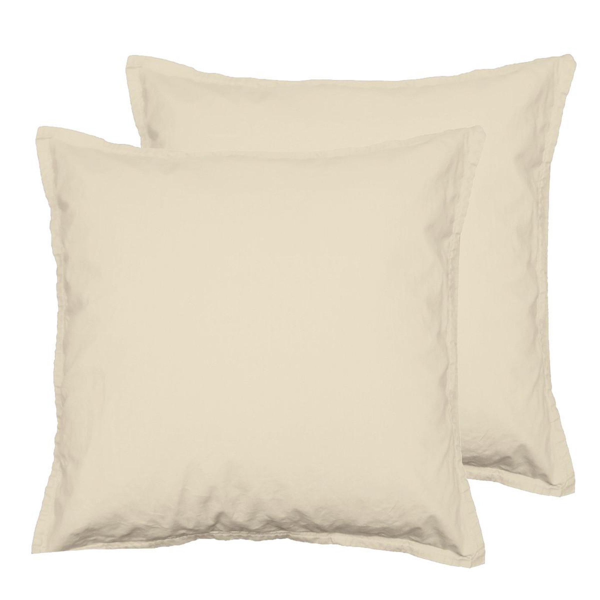 Sensei Maison Lot de 2 taies d'oreiller en coton STUDIO. Coloris disponibles : Rose, Marron, Gris, Vert, Bleu, Beige, Blanc