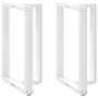 Voir la diapositive 2 : VIDAXL Pieds de table de bar forme de T 2 pcs blanc 60x35x(90-91) cm