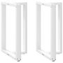 Voir la diapositive 2 : VIDAXL Pieds de table de bar forme de T 2 pcs blanc 60x35x(90-91) cm