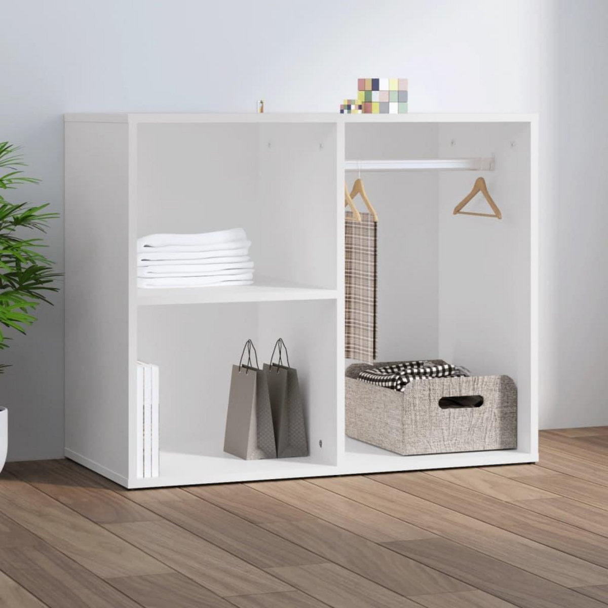 VIDAXL Armoire de dressing Blanc 80x40x65 cm Bois d'ingenierie