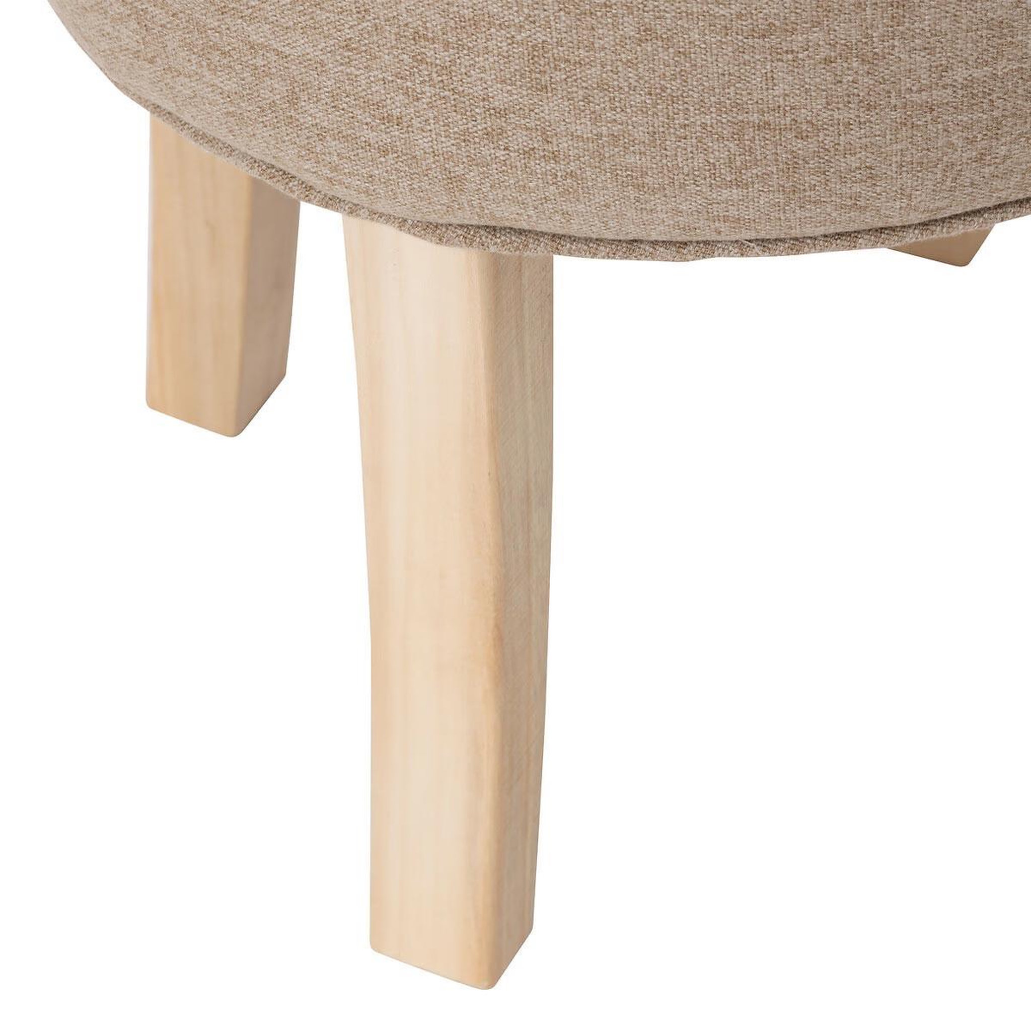 Voir la diapositive 2 : ATMOSPHERA Tabouret en tissu  adriel  35cm beige