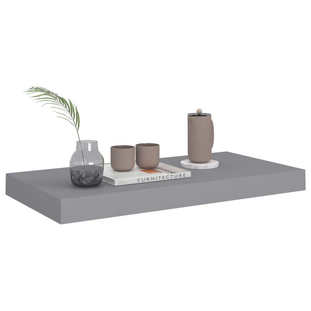 VIDAXL Etagere murale flottante gris 50x23x3,8 cm MDF
