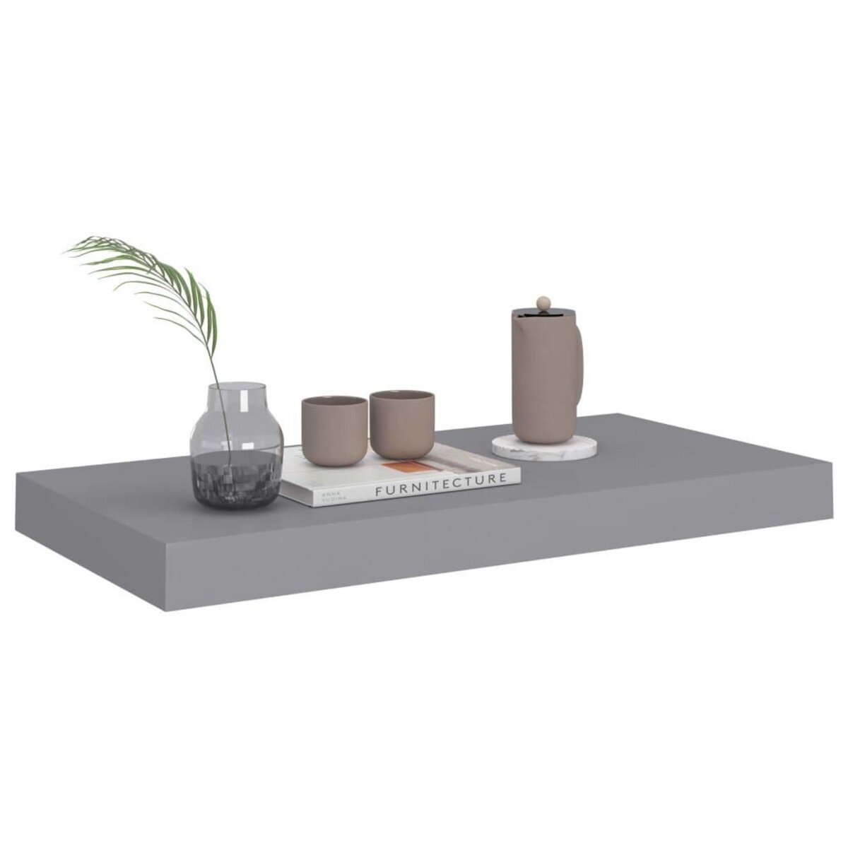 VIDAXL Etagere murale flottante gris 50x23x3,8 cm MDF