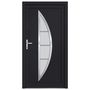 Voir la diapositive 3 : VIDAXL Porte d'entree anthracite 88x200 cm PVC