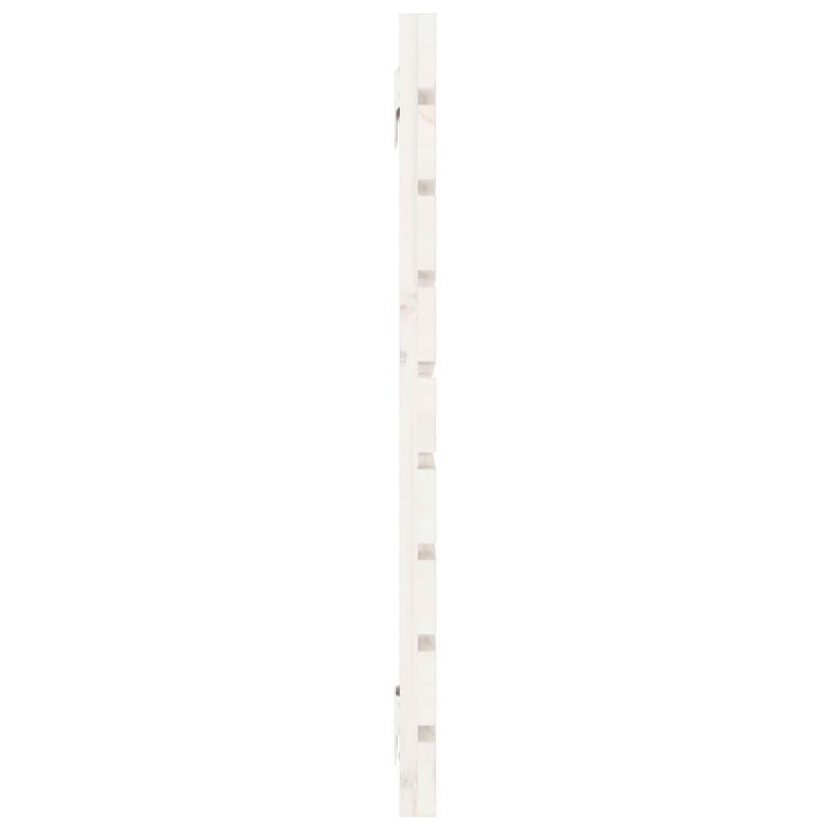 VIDAXL Tete de lit murale Blanc 146x3x63 cm Bois massif de pin