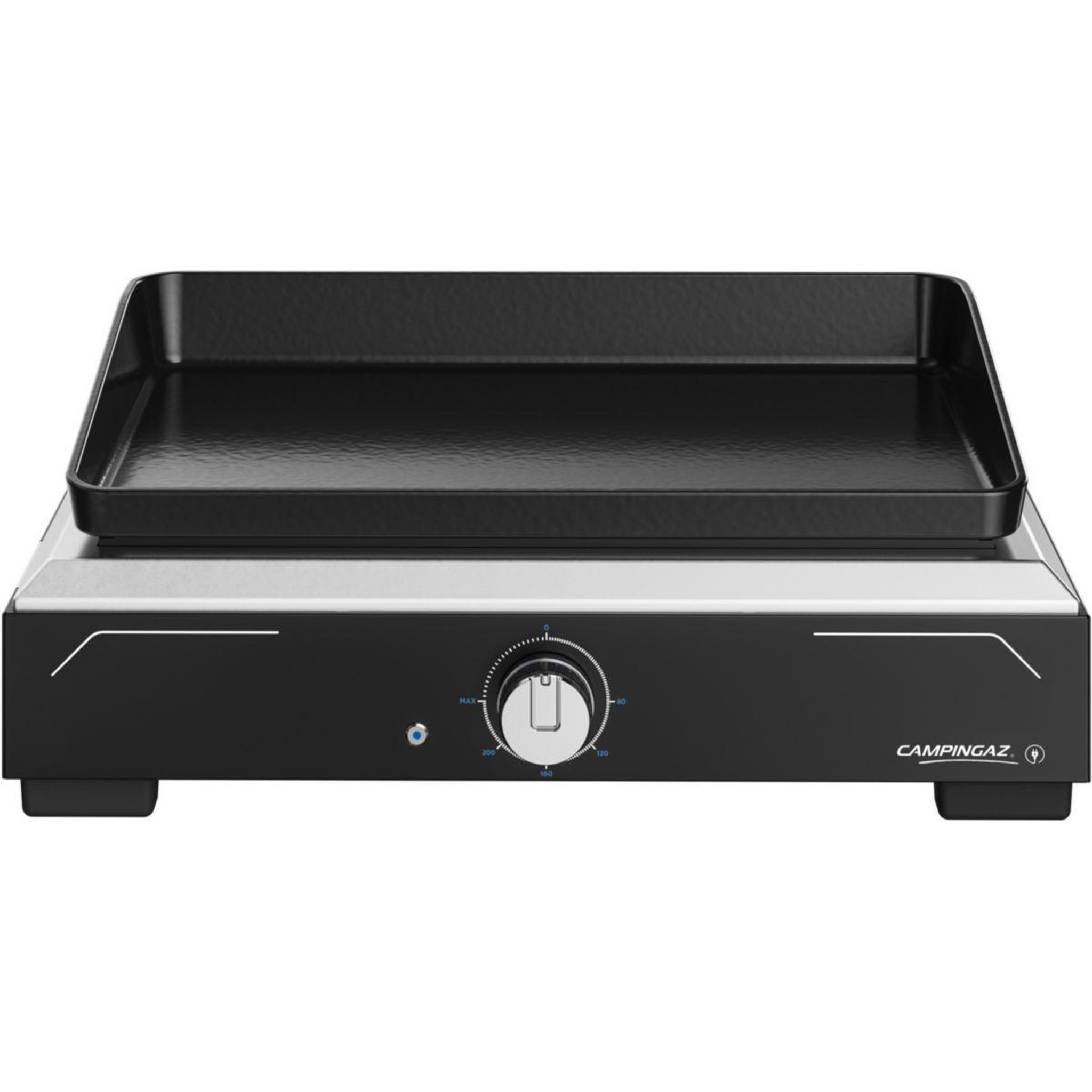 Voir la diapositive 3 : CAMPINGAZ Plancha électrique 1 XD noir inox à poser, 45x30 cm + housse