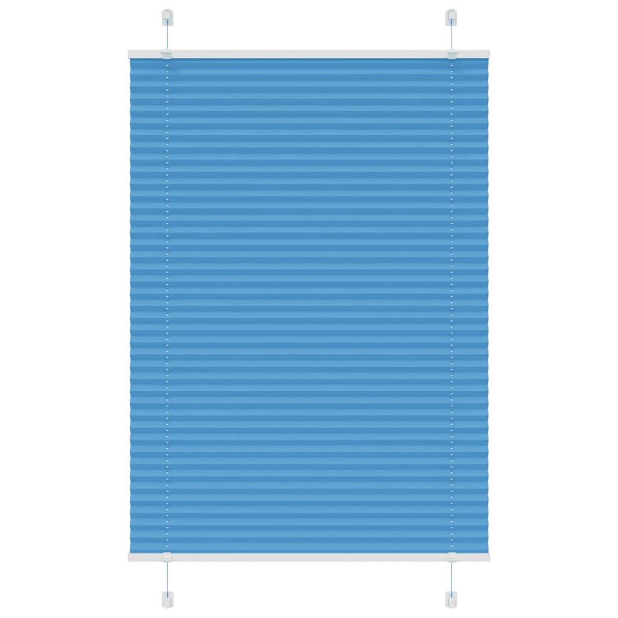 VIDAXL Store plisse bleu 95x150 cm largeur du tissu 94,4 cm polyester