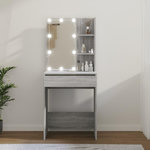 VIDAXL Coiffeuse avec LED sonoma gris 60x40x140 cm