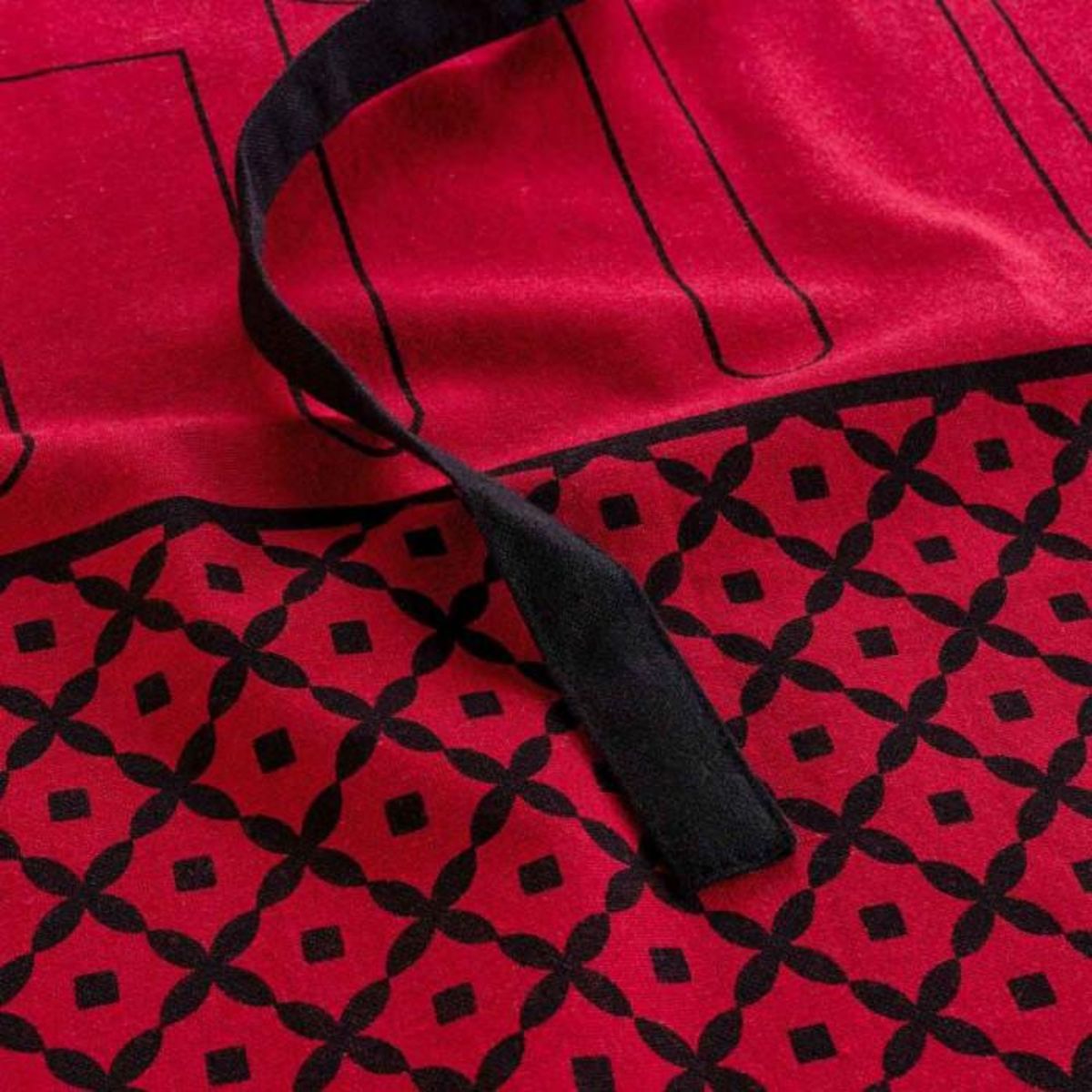 Paris Prix Tablier en Coton Recyclé  Cuisiline  84cm Bordeaux