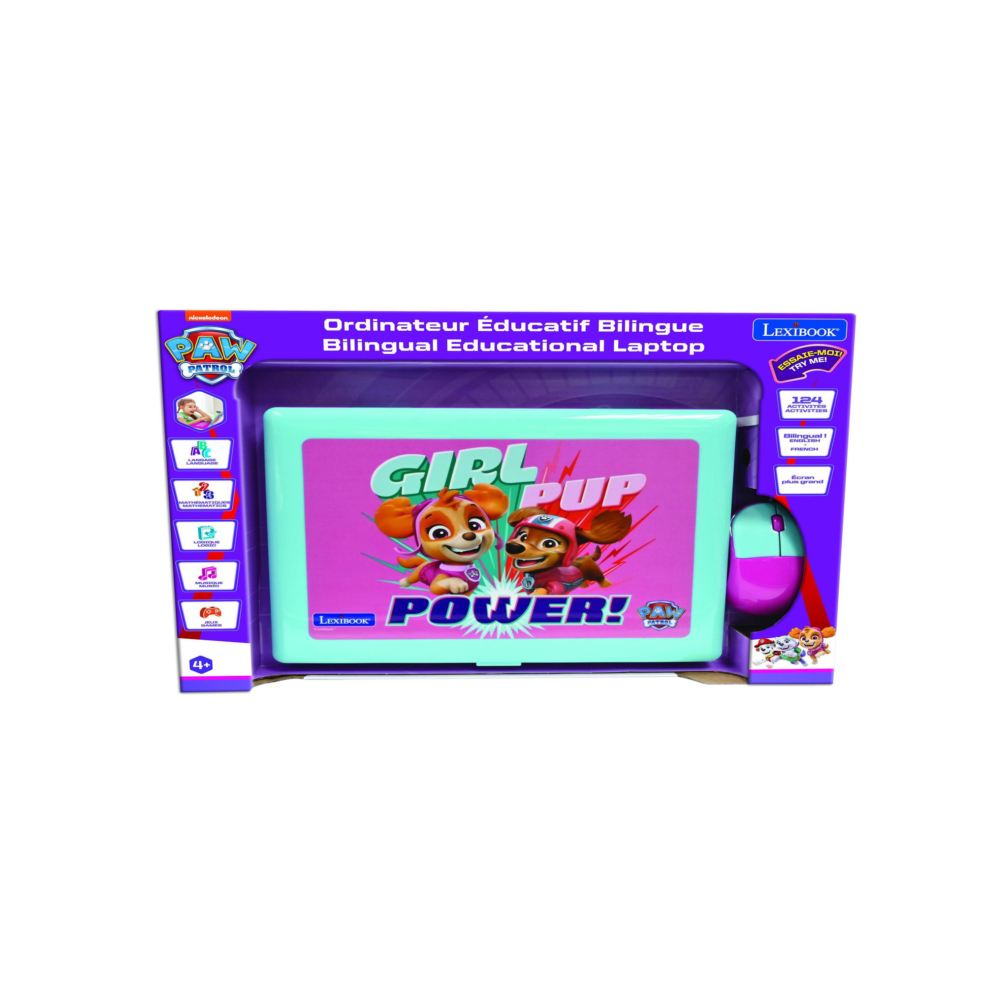Voir la diapositive 5 : Lexibook Ordinateur portable éducatif bilingue La Pat Patrouille Girly (FR/EN)