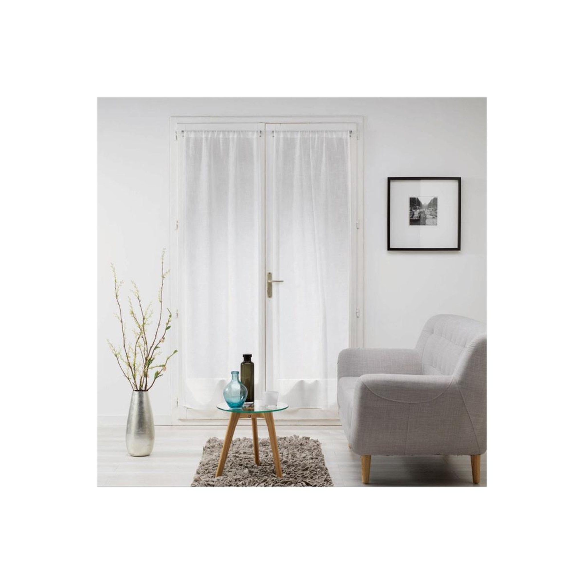 Douceur d'Intérieur Paire de voilages  milza  70x200cm blanc
