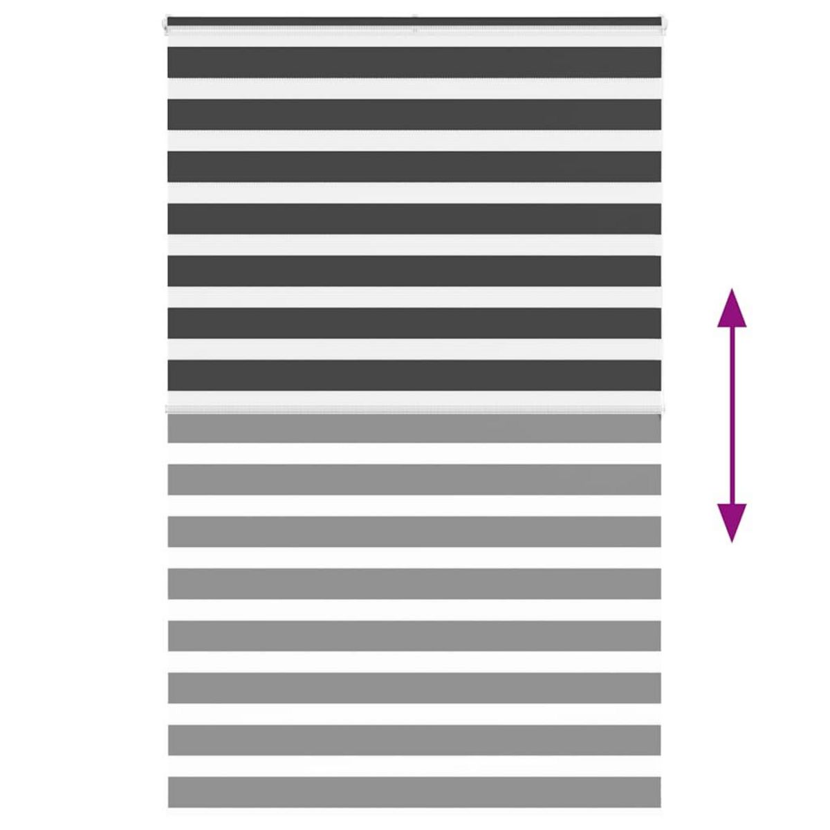 VIDAXL Store zebre noir 150x200 cm largeur du tissu 145,9 cm polyester