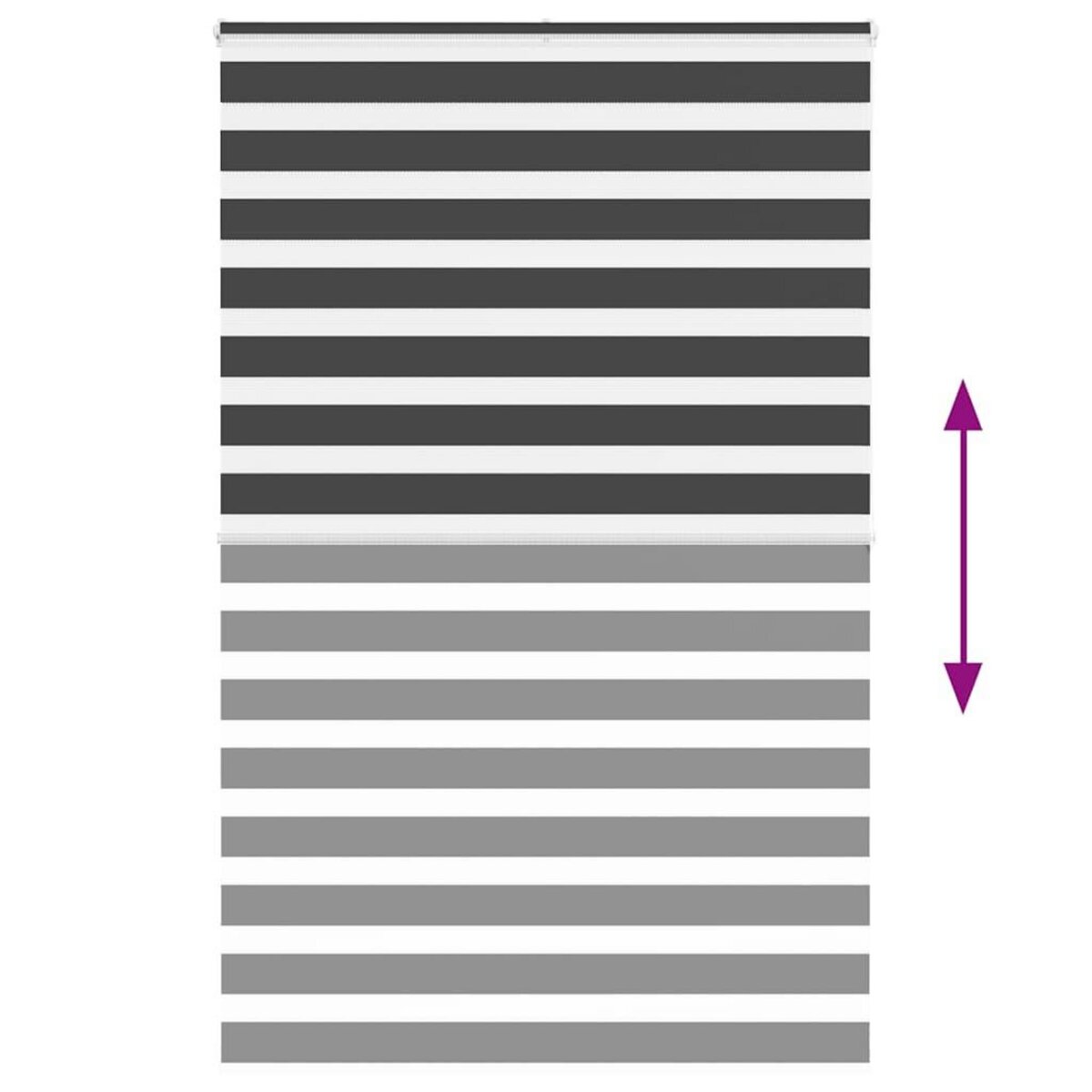 VIDAXL Store zebre noir 150x200 cm largeur du tissu 145,9 cm polyester