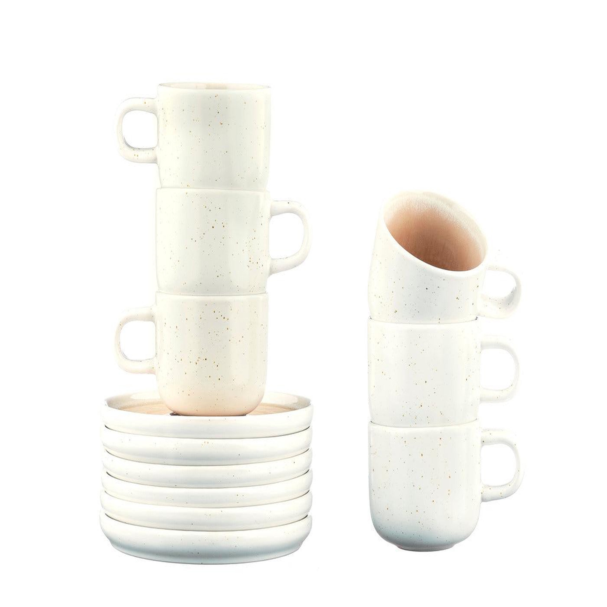 Voir la diapositive 3 : BJORN Tasse 20cl et soucoupe ø15cm oxygen - 12 pièces - rose poudre