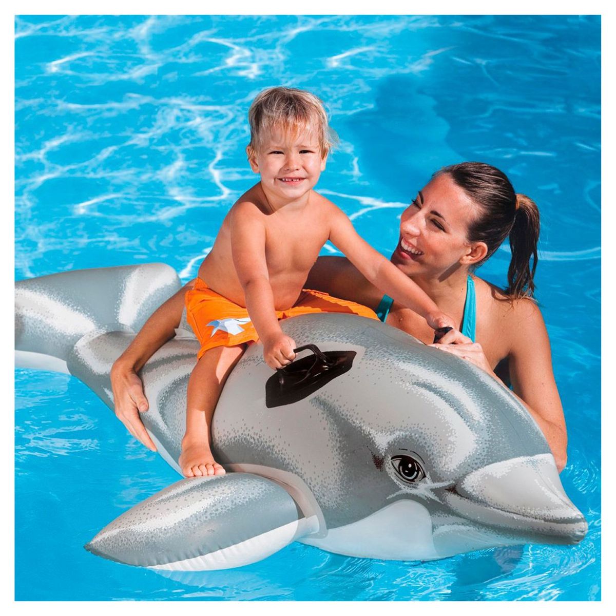 INTEX Dauphin gonflable chevauchable