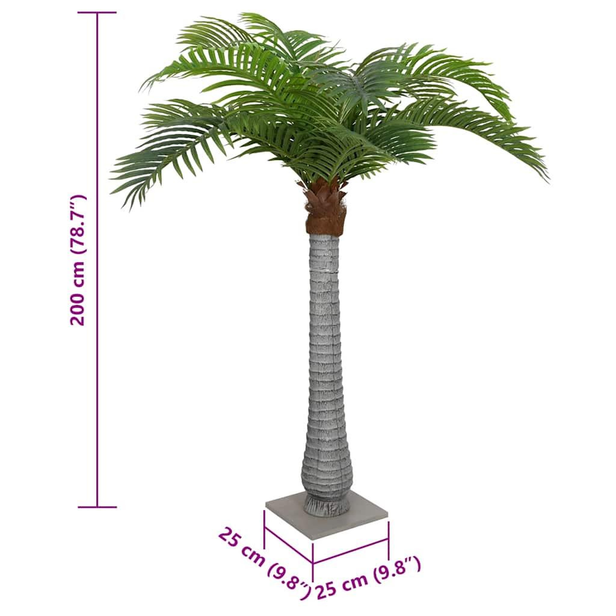 Voir la diapositive 6 : VIDAXL Palmier artificiel 15 feuilles 200 cm vert