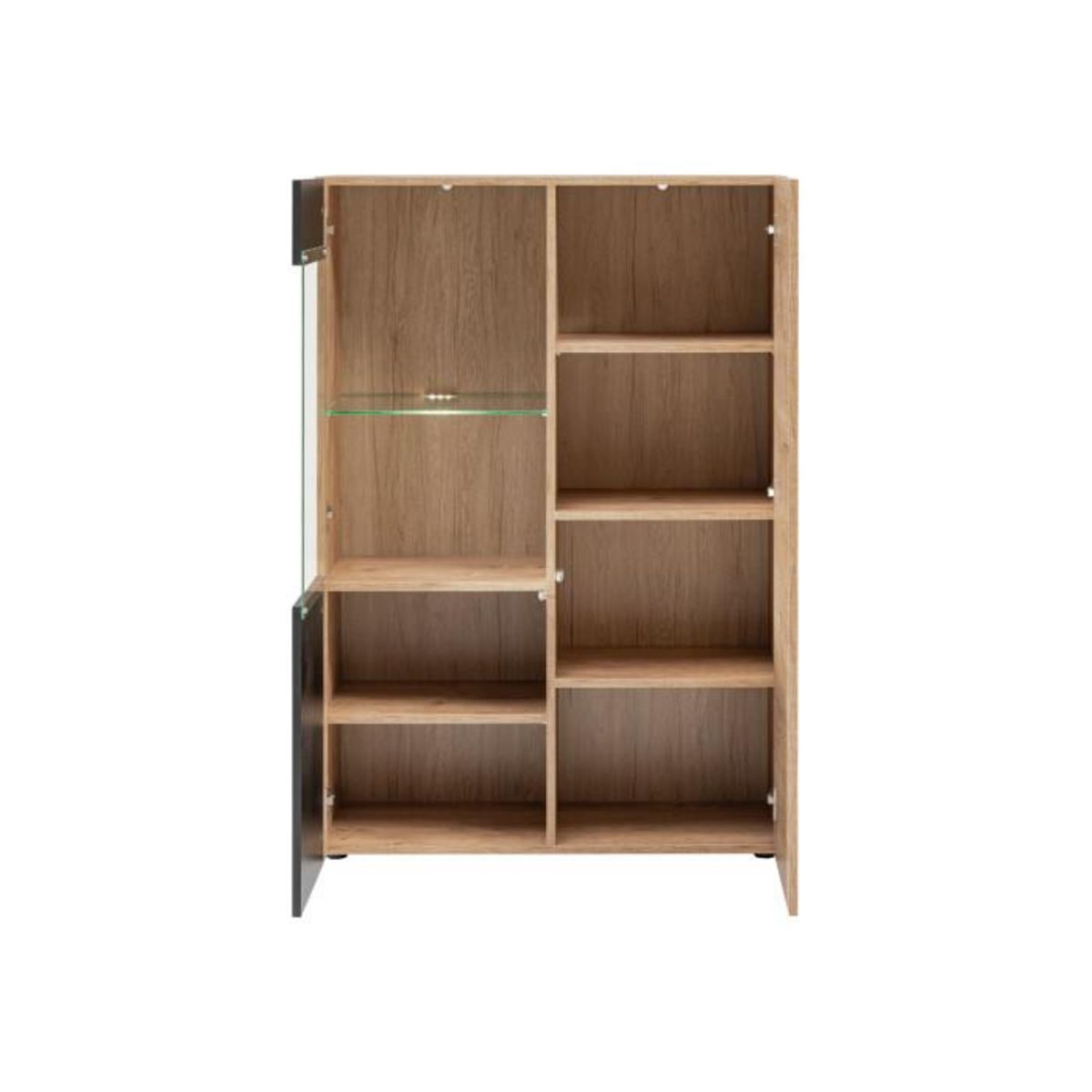 Paris Prix Ensemble Meuble TV Rainuré  Aron  320cm Naturel & Noir