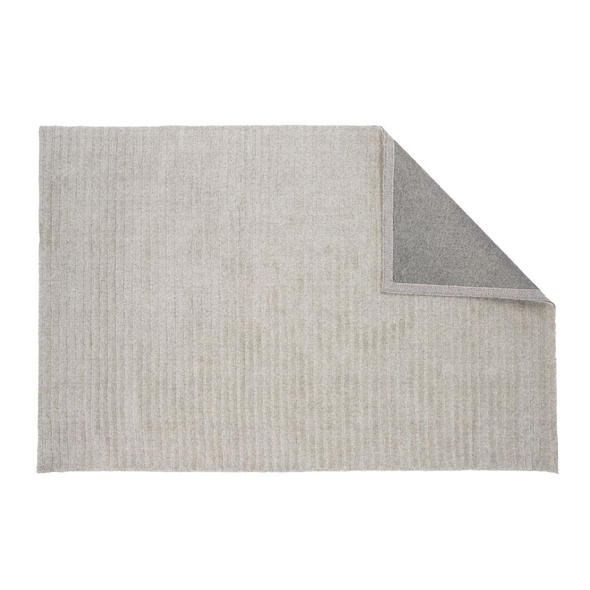 Voir la diapositive 2 : Paris Prix Tapis déco en laine  milton  162x230cm gris clair