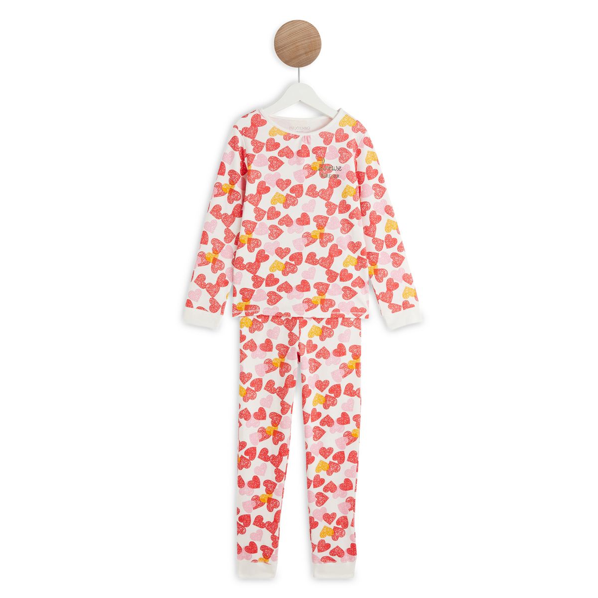 INEXTENSO Ensemble pyjama c&oelig;urs coton bio fille