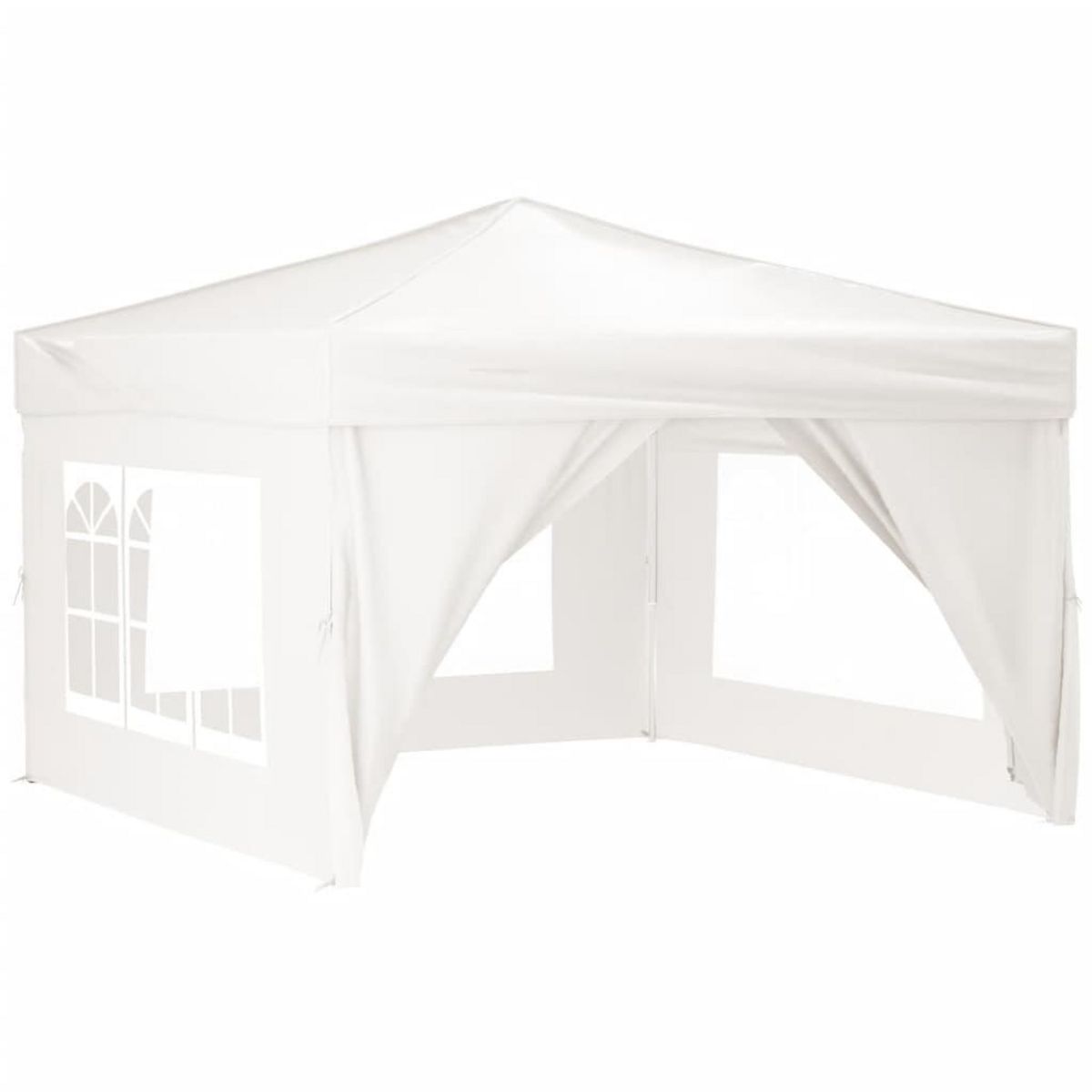 VIDAXL Tente de reception pliable avec parois Blanc 3x3 m