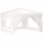 Voir la diapositive 2 : VIDAXL Tente de reception pliable avec parois Blanc 3x3 m