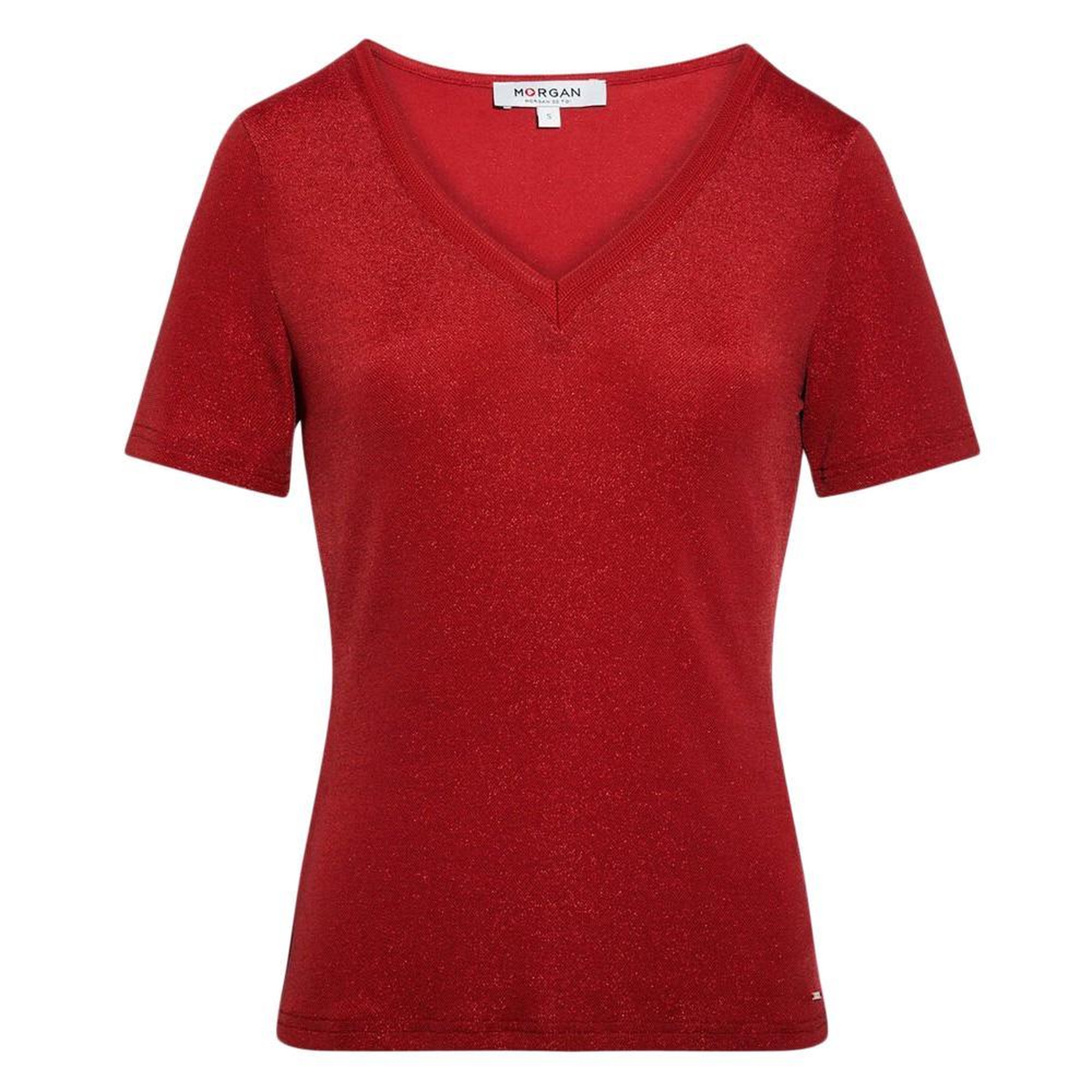 Voir la diapositive 2 : MORGAN T-shirt Rouge Femme Morgan Diwis