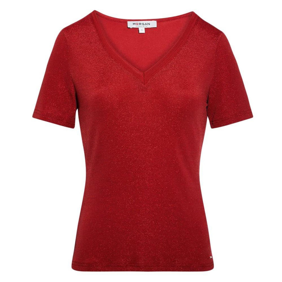 MORGAN T-shirt Rouge Femme Morgan Diwis