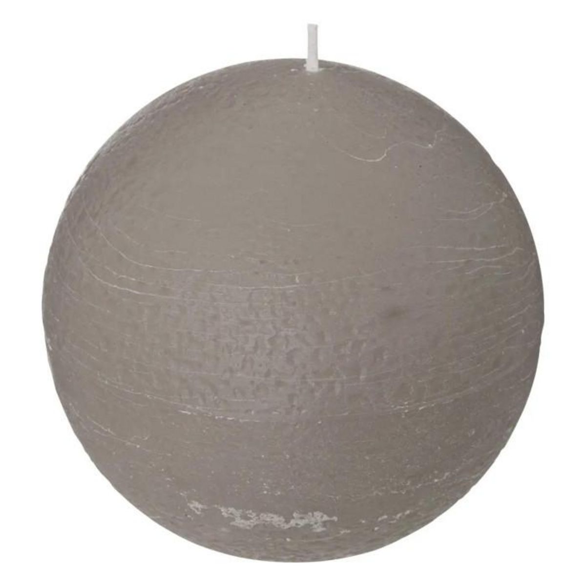 COMPTOIR DE LA BOUGIE Bougie Boule  Rustic  10cm Gris