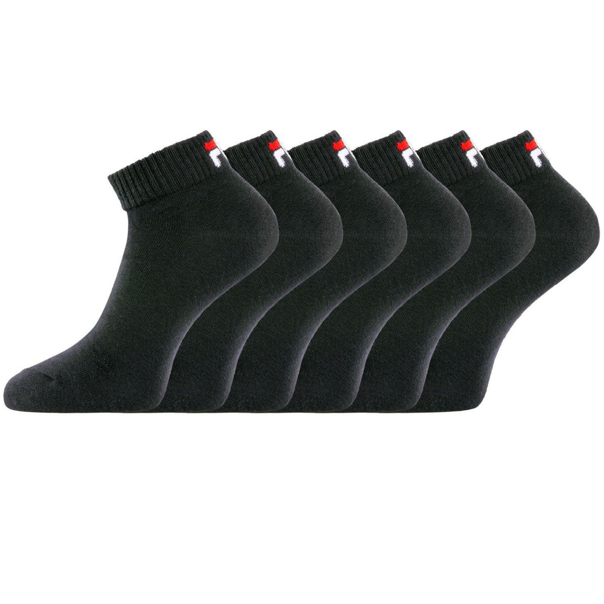 FILA Lot de 6 paires de chaussettes Quarter homme F9300 Noir
