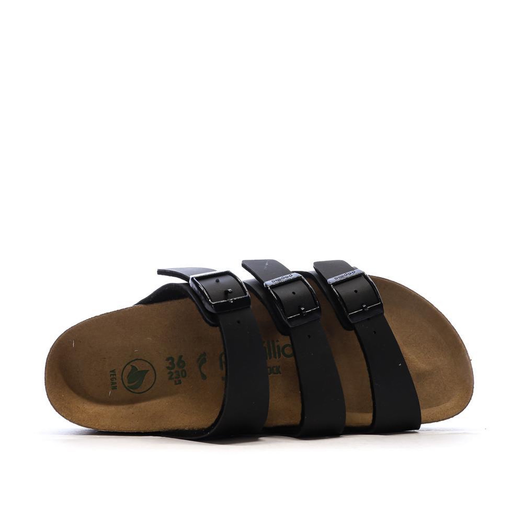 Voir la diapositive 4 : Birkenstock Sandales Noires Femme Birkenstock Arizona Papflex