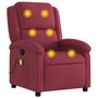 Voir la diapositive 2 : VIDAXL Fauteuil de massage inclinable Rouge bordeaux Tissu