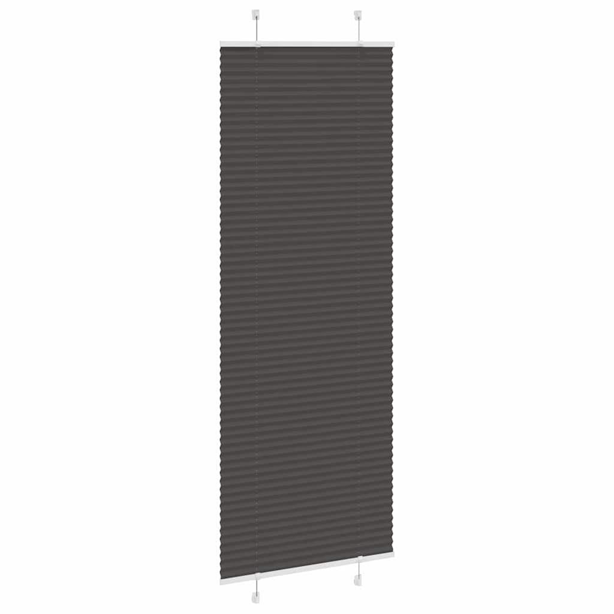 Voir la diapositive 3 : VIDAXL Store plisse noir 70x200 cm largeur du tissu 69,4 cm polyester