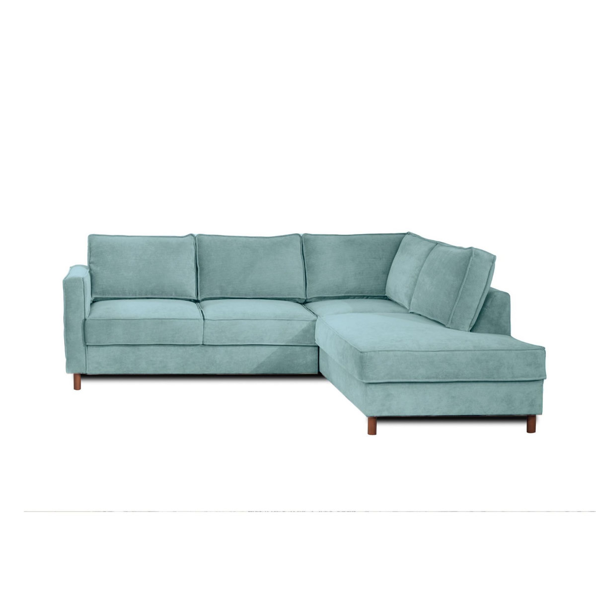 LISA DESIGN Jake - canapé d'angle droit - convertible - 5 places - en velours côtelé