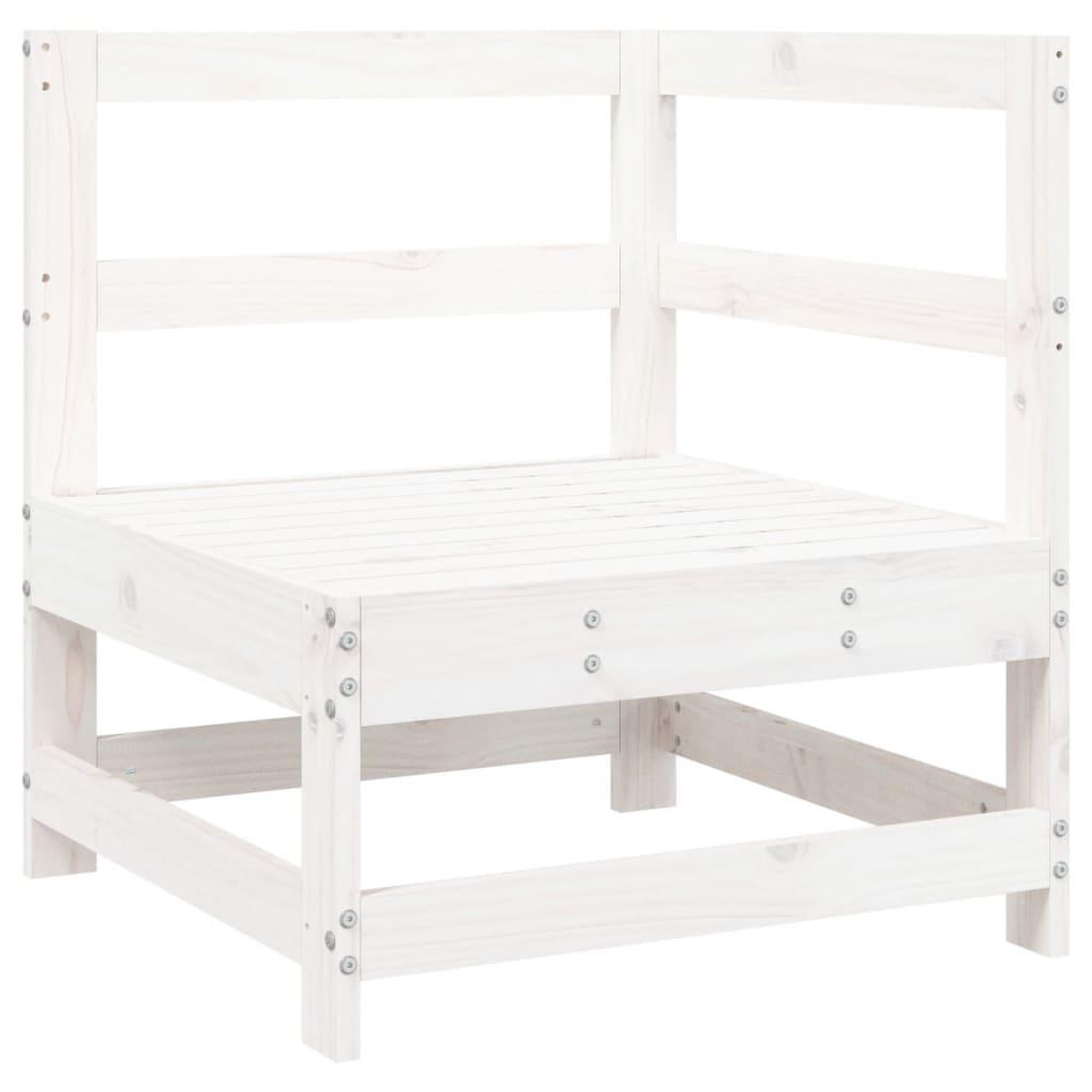 Voir la diapositive 4 : VIDAXL Salon de jardin 4 pcs blanc bois de pin massif