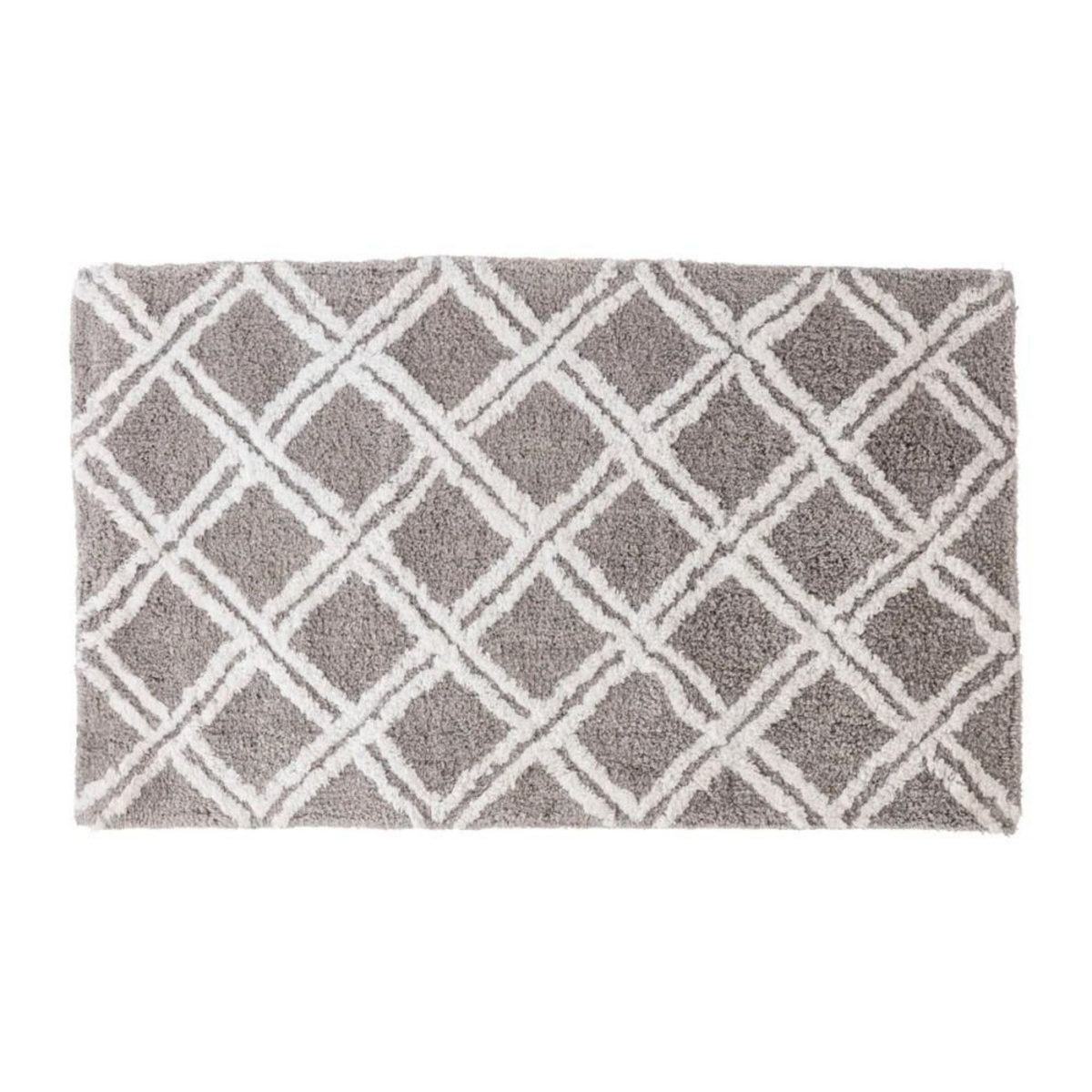 ATMOSPHERA Tapis de salle de bain en coton 40x70cm Losanges