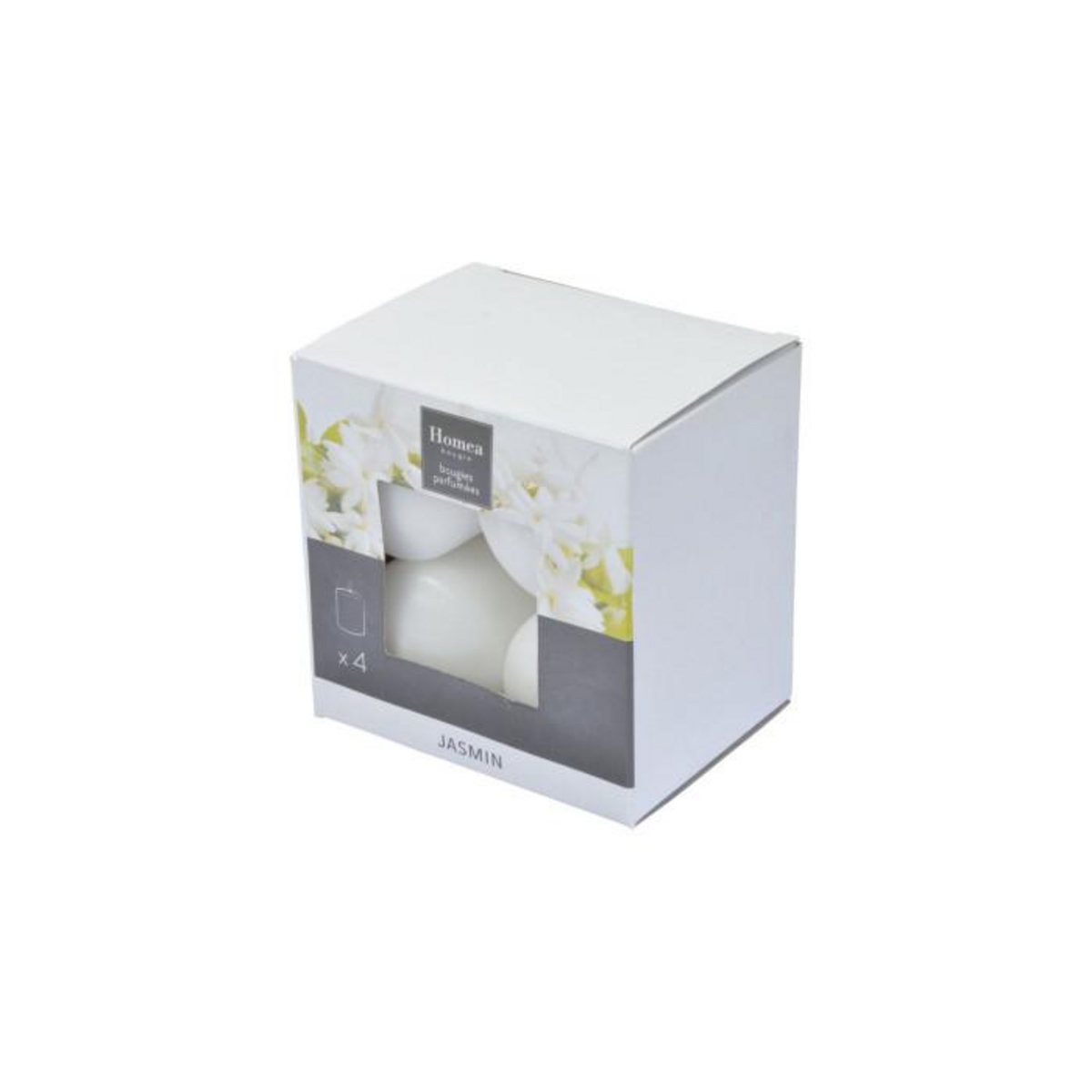 Paris Prix Lot de 4 Bougies Pilier  Essentiel II  6cm Jasmin