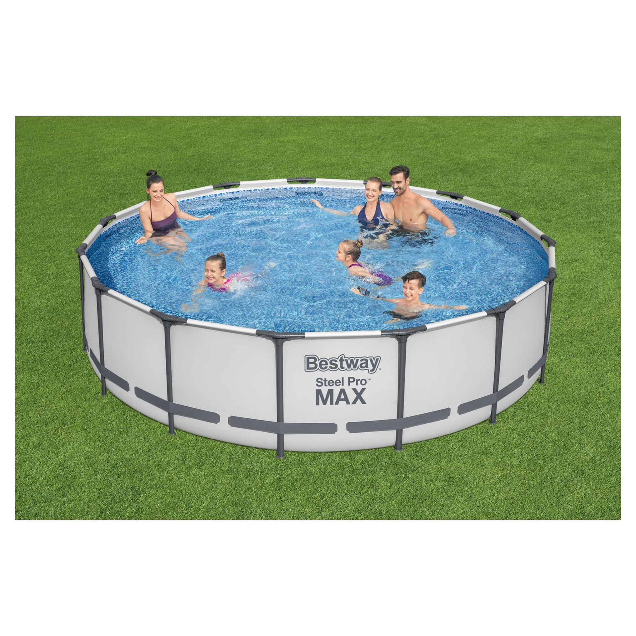 Voir la diapositive 1 : BESTWAY Piscine tubulaire ronde - 457x107cm - STEEL PRO MAX™