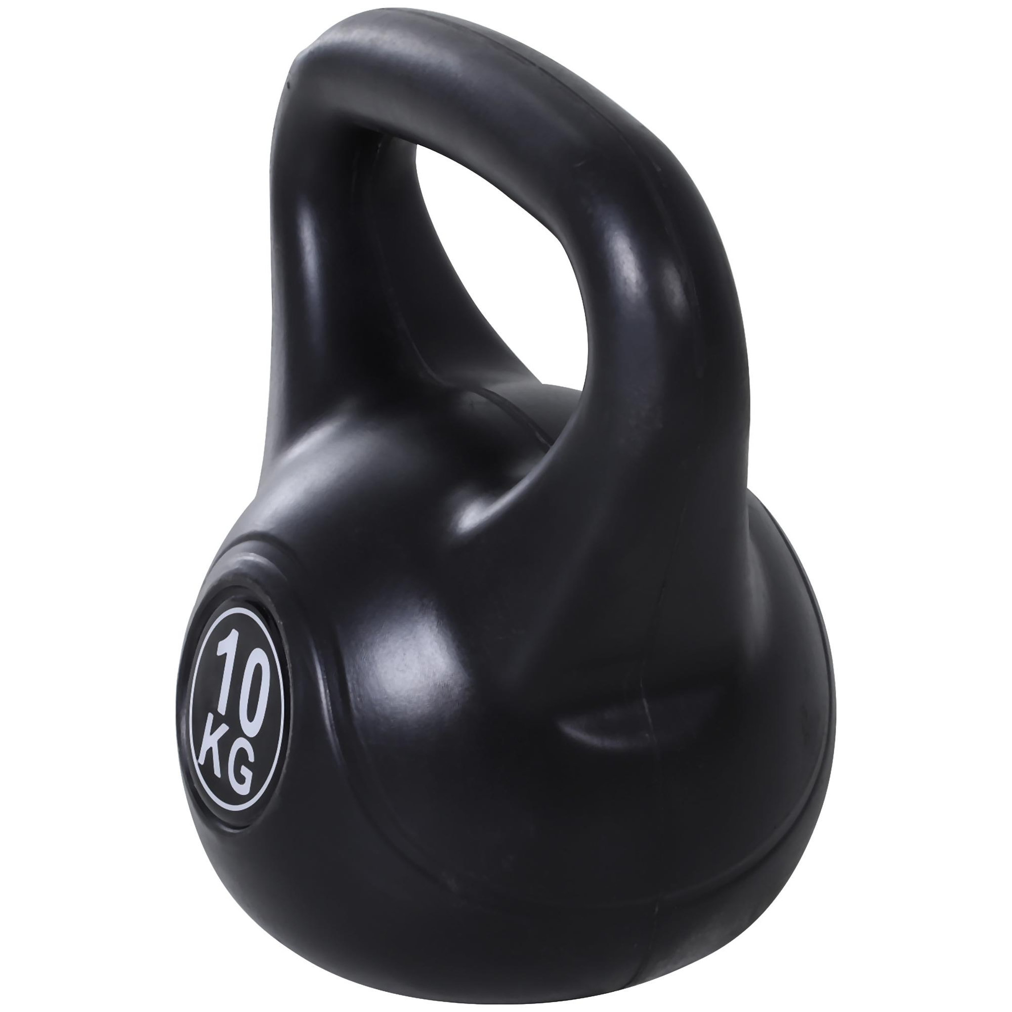 Voir la diapositive 5 : HOMCOM Kettlebell 10 kg - haltère boule - poignée ergonomique - pvc noir
