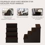 Voir la diapositive 5 : PAWHUT Escalier pour chien animaux rampe 4 marches revêtement tapis amovible antidérapant MDF brun foncé