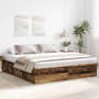 Voir la diapositive 3 : VIDAXL Cadre de lit sans matelas vieux bois 200x200 cm bois ingenierie