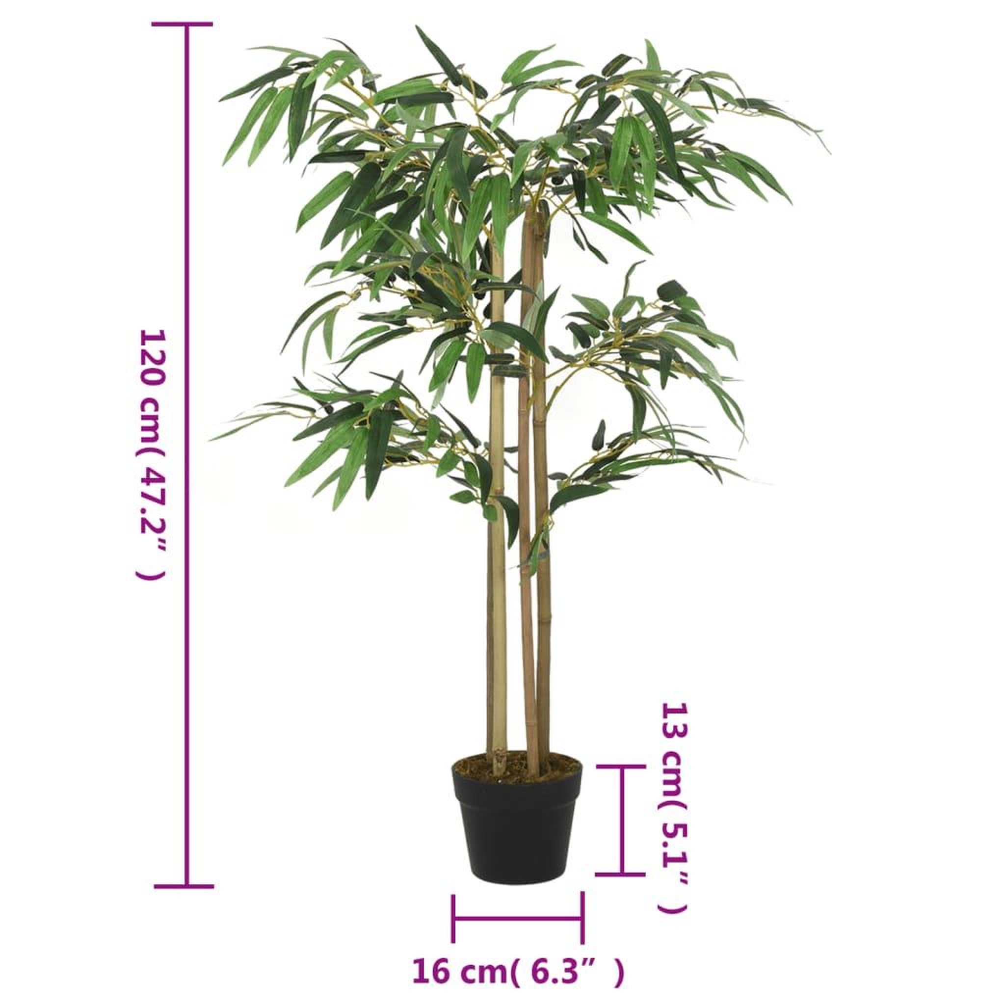 Voir la diapositive 4 : VIDAXL Bambou artificiel 760 feuilles 120 cm vert