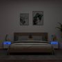 Voir la diapositive 3 : VIDAXL Meubles TV muraux avec lumieres LED 2 pcs blanc 40x30x40 cm