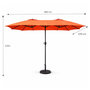 Voir la diapositive 3 : CONCEPT USINE Parasol rectangulaire double 2,7x4,6m terracotta VENICE