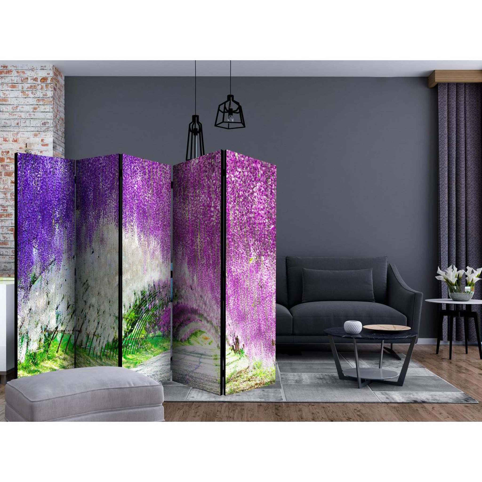 Voir la diapositive 2 : Paris Prix Paravent 5 volets  enchanted garden  172x225cm